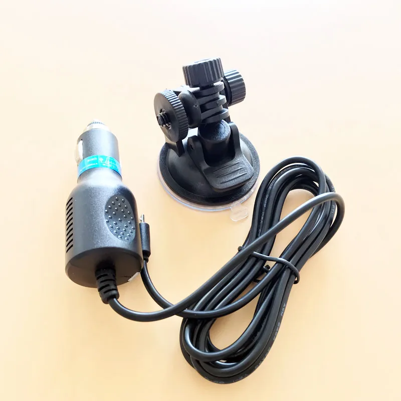 Автомобильный держатель на присоске SJCAM SJ4000 + Автомобильное зарядное устройство