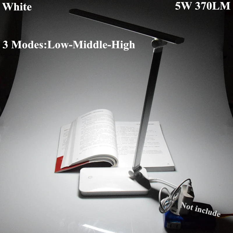 

AIFENG Led Desk Lamp Foldable Dimmable 5W 370LM Desk Table Light USB Charging Touch Night Light Eye Care Book Reading Desk Lamps