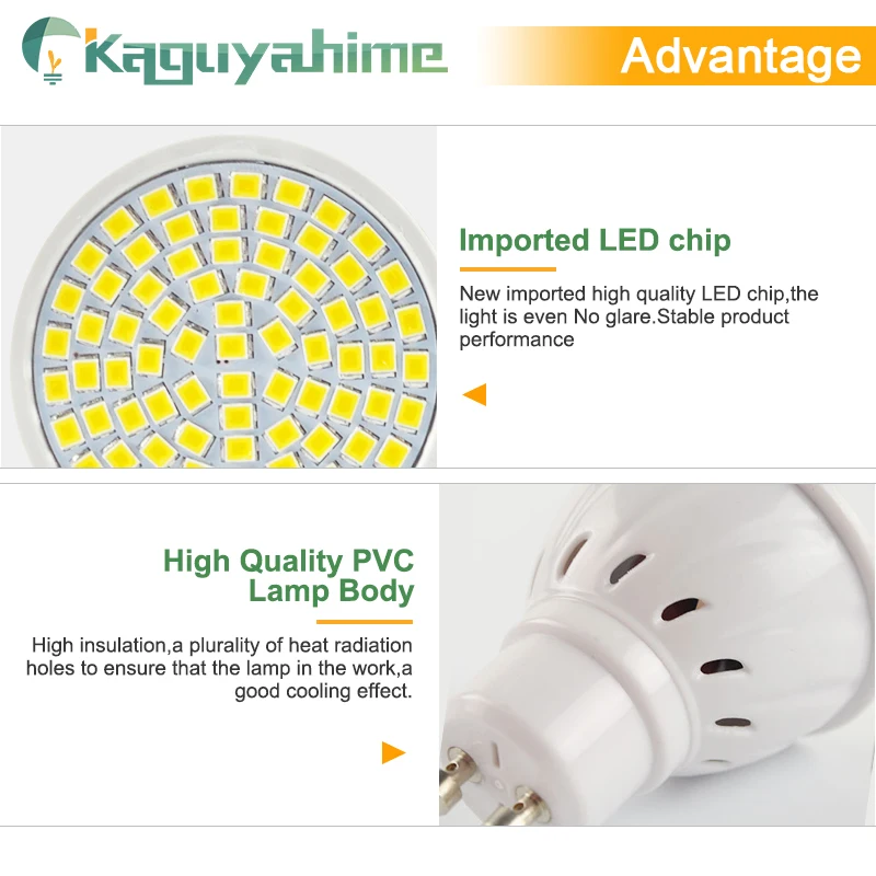 Kaguyahime 220V E27 MR16 GU10 Светодиодный точечный светильник 240V 12V Bombillas Светодиодный точечный светильник SMD 2835 Lampara высокая яркость для дома