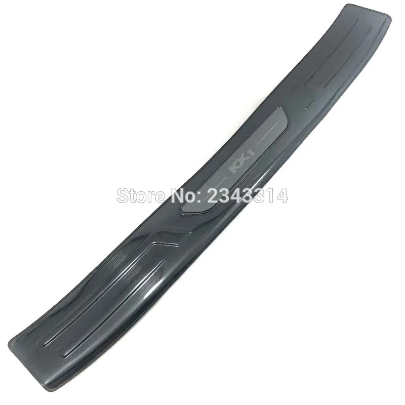 Silver With Black Для Kia Stonic KX1 накладка из нержавеющей стали Накладка на задний бампер накладки на пороги рамка Крышка Аксессуары для стайлинга автомобилей - Цвет: Silver With Black