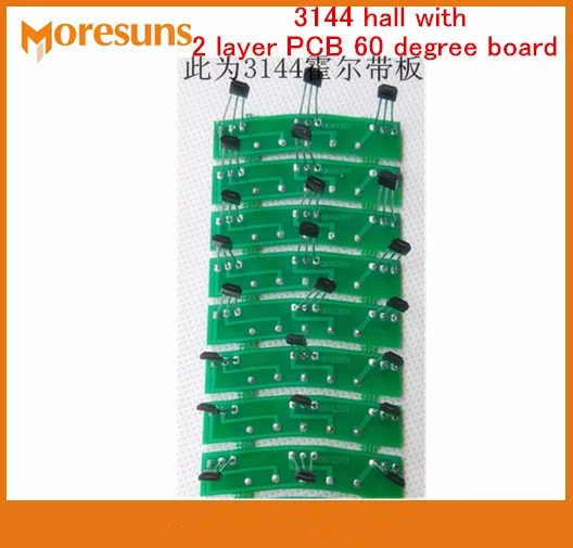 Free Ship 100pcs/lot Electric vehicle motor hall plate circuit board hall element 3144 hall with 2 layer PCB 60/120 degree board