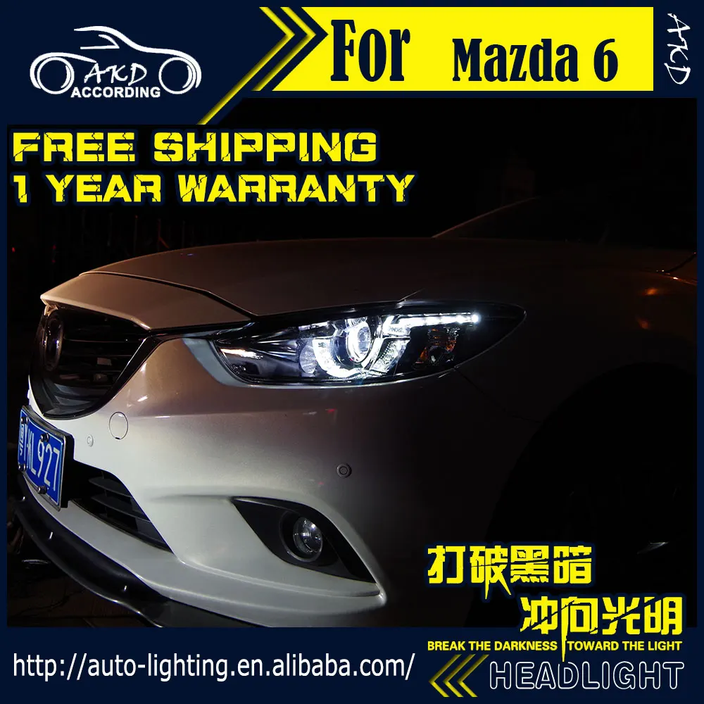 АКД Автомобиль Стайлинг фара для Mazda 6 фара дизайн Mazda 6 atenсветодио дный ZA LED DRL H7 D2H Hid вариант Ангел глаз би ксенон луч