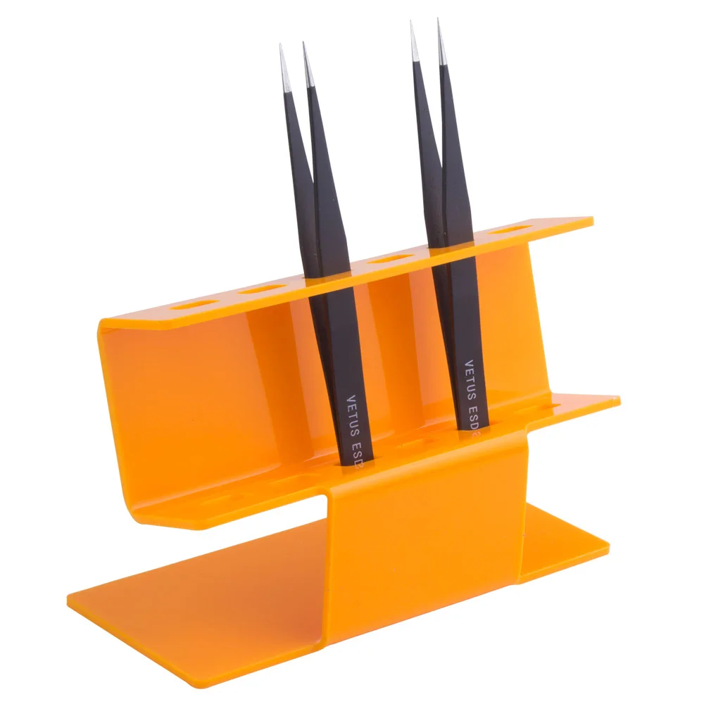 Подставка для щипцов из акрила 1 шт. для наращивания ресниц, удобный держатель позиций для ложных бровей и полок для 6 шт. инструментов для макияжа.