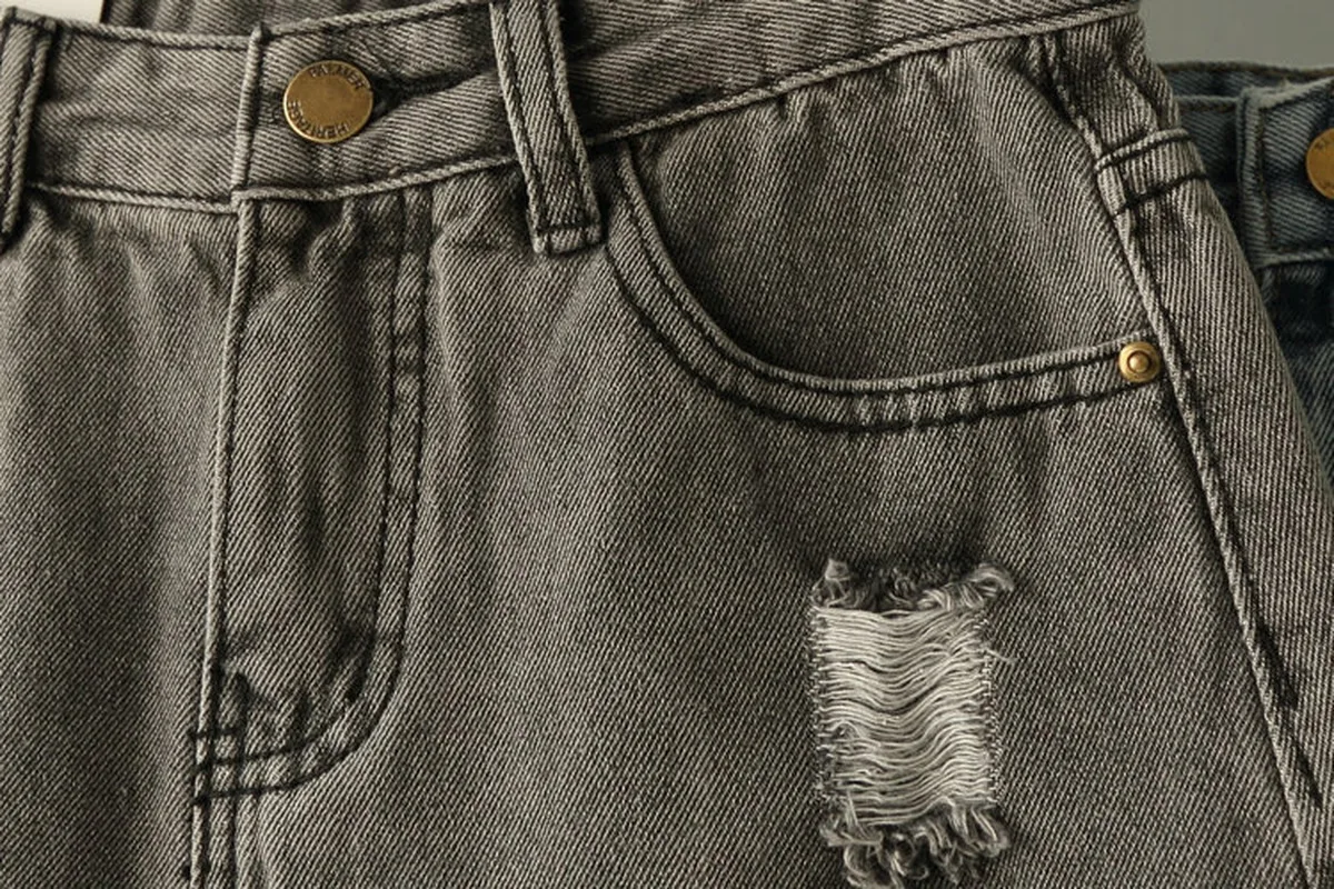 2018 новые женские джинсовые шорты летние с высокой талией и дырками короткие