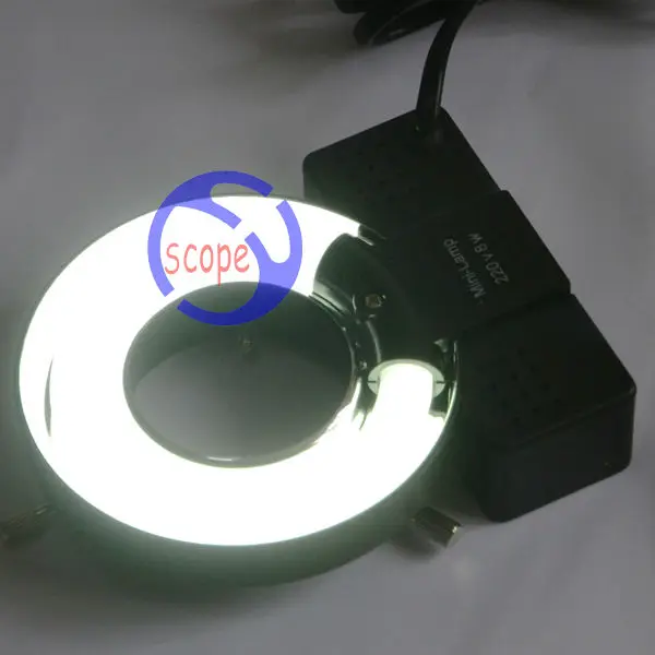 

FYSCOPE 7X-45X Table Pillar Stand Zoom Magnification Binocular Stereo Microscope inspect PCB microscope+8W ring light