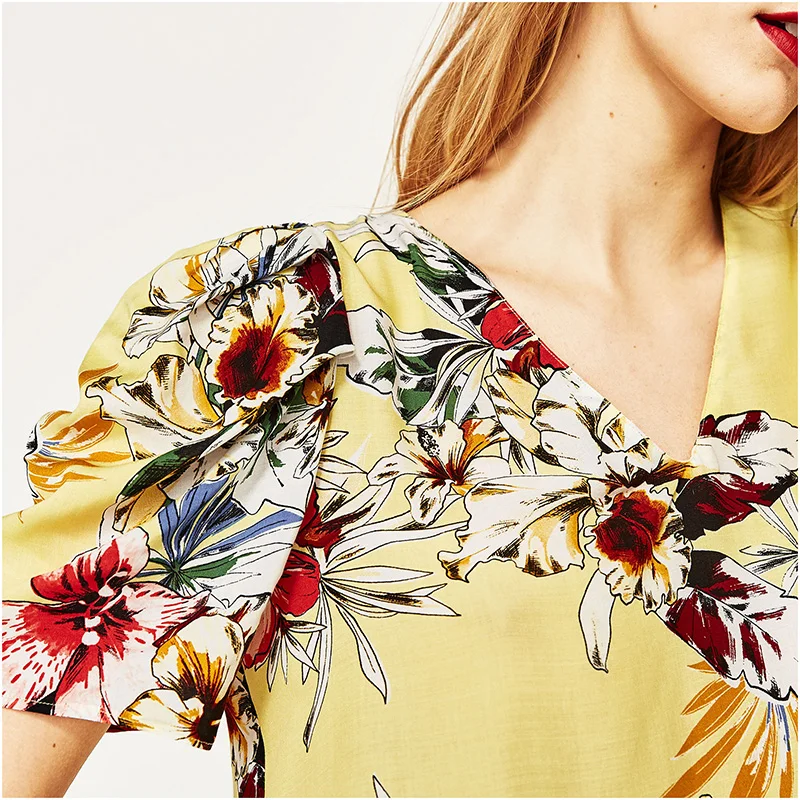 NYMPH женские рубашки блузки корейский офисный стиль 2017 роскошный бренд принт