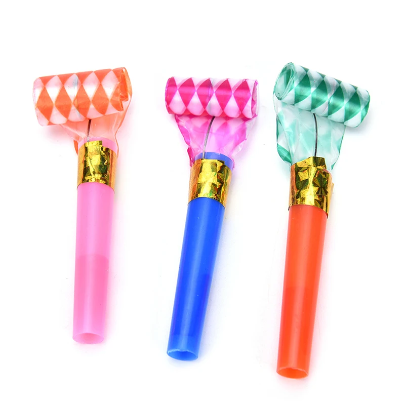 10 шт. маленькие разноцветные вечерние мешочки со свистками для детского дня