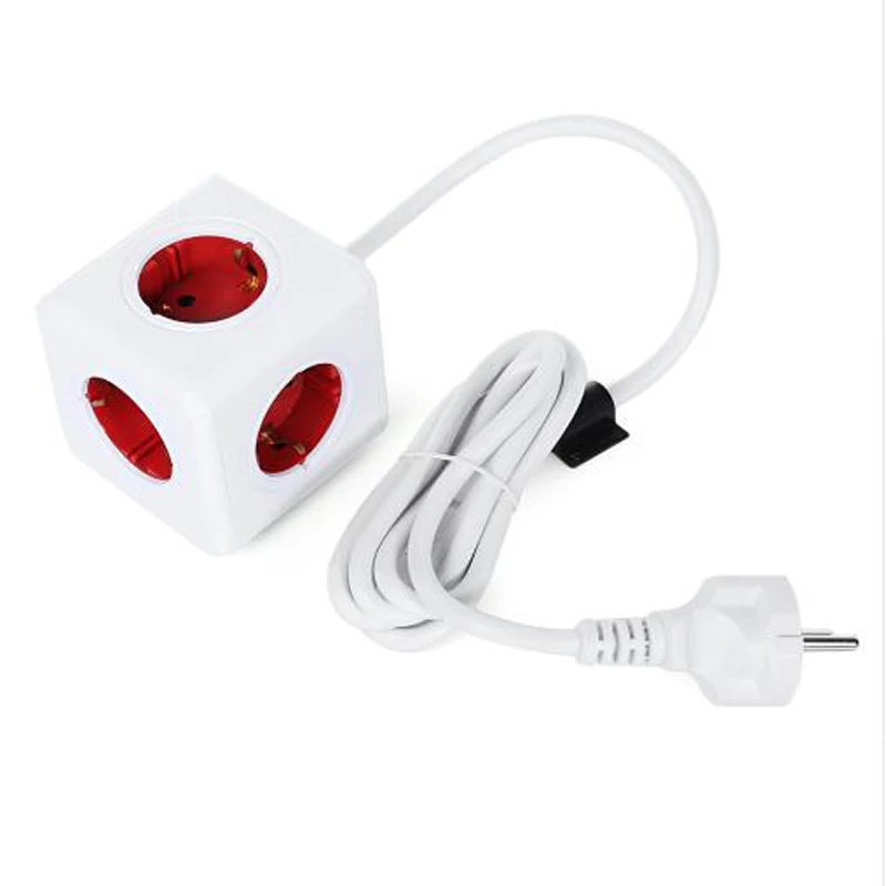 

PowerCube Extended Socket Wall Smart EU Adapter Strips Plug Power Strip Extension 1.5m Cable with USB Multi Outlet 4 Port