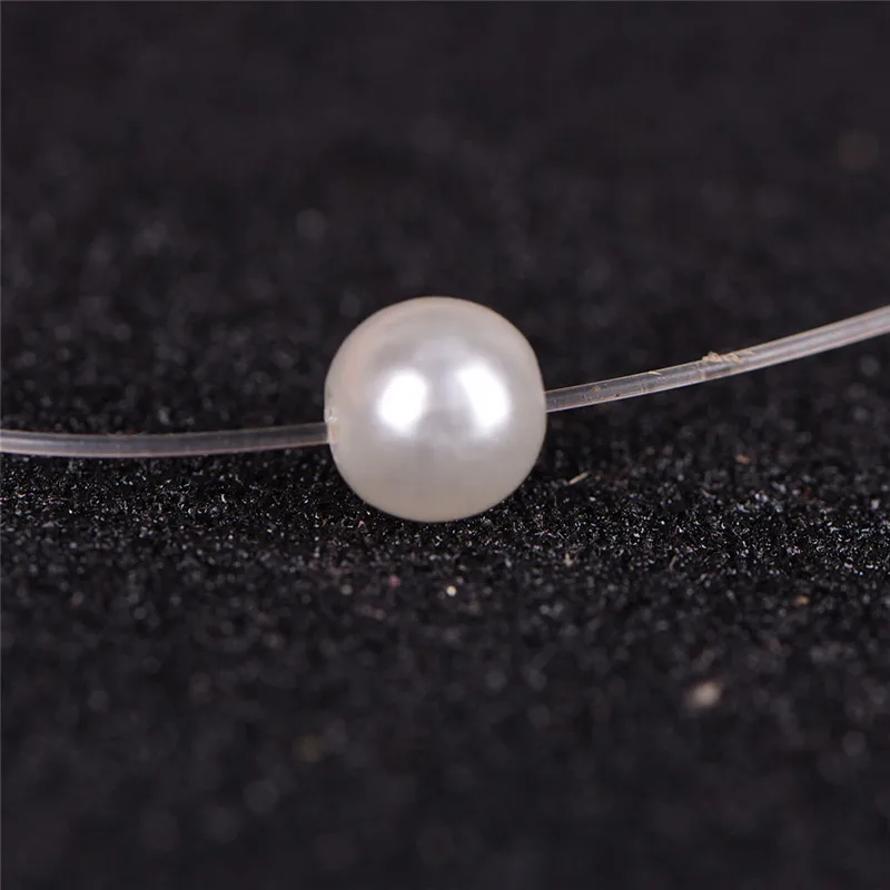 Ожерелье из искусственного жемчуга невидимое ожерелье натурального камня