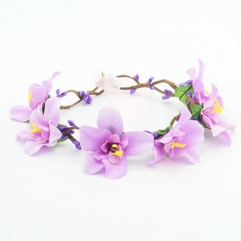 5 шт./лот венок из ткани с цветами лилии аксессуары для волос искусственный