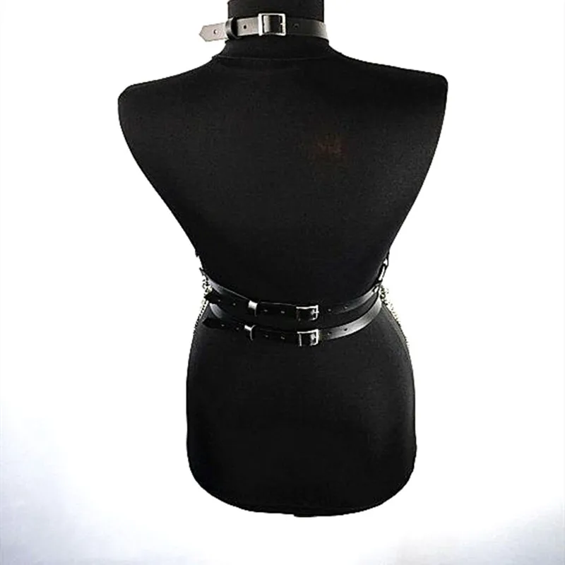 Женский панк жгут ручной работы кожаный корпус сексуальный бондаж пояс клетка