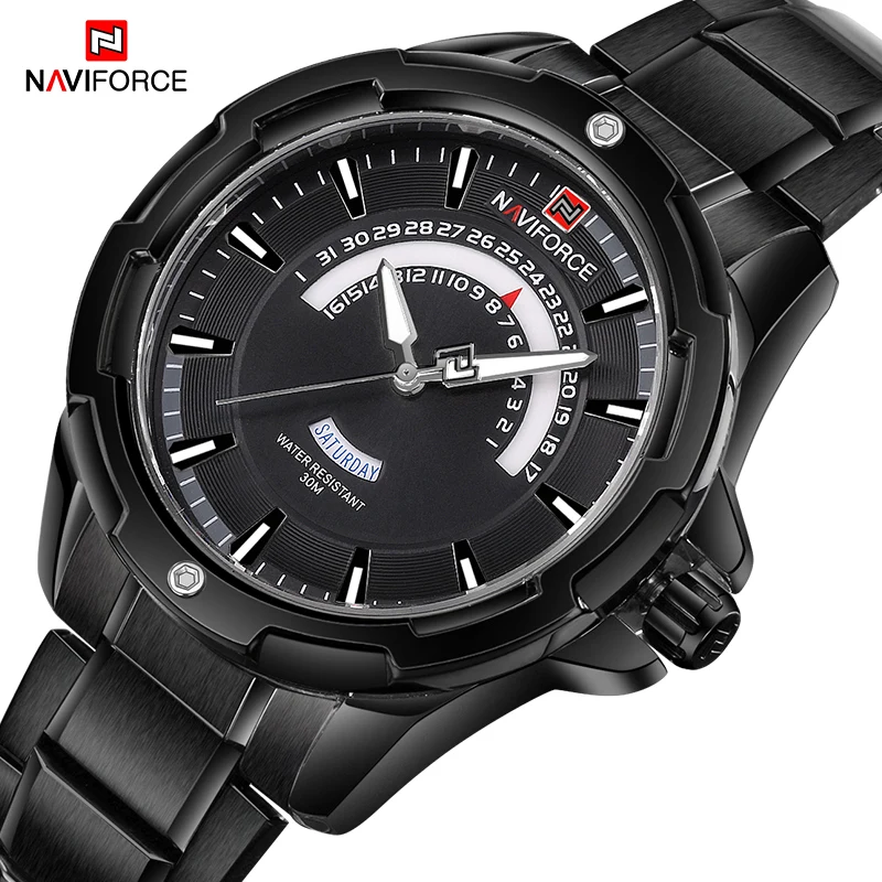 Naviforce Спортивные часы Для мужчин Роскошные Top Brand аналоговые кварцевые Мода