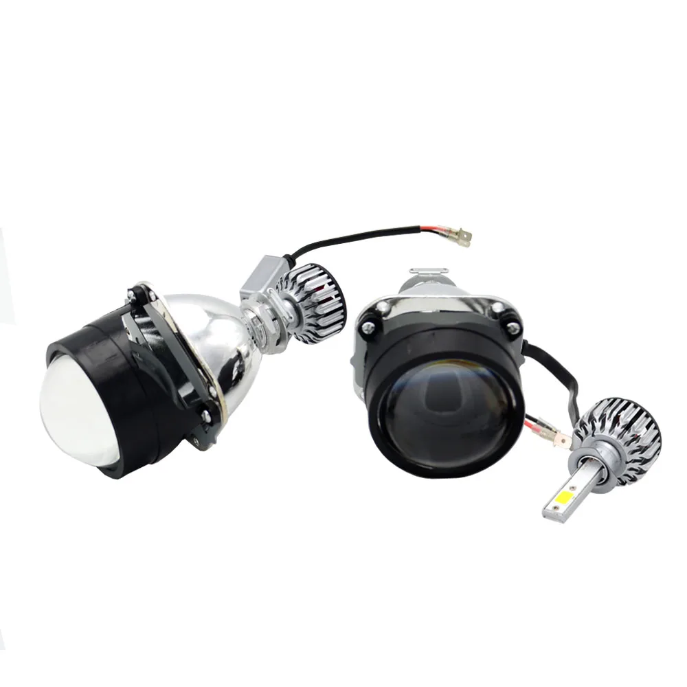 2,5 дюймов Мини Би проектор Объектив cob h1 led 6000k подходит для H1 H4 H7 мотоциклетные автомобильные фары для автомобиля Стайлинг hid модификация