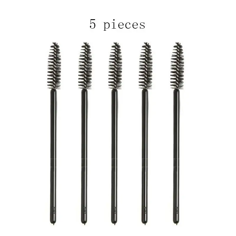 5PCS R 50 шт., кисти для макияжа, кисть для ресниц, одноразовые палочки для туши, аппликатор для ресниц, косметическая Кисть для макияжа - Handle Color: 5PCS R