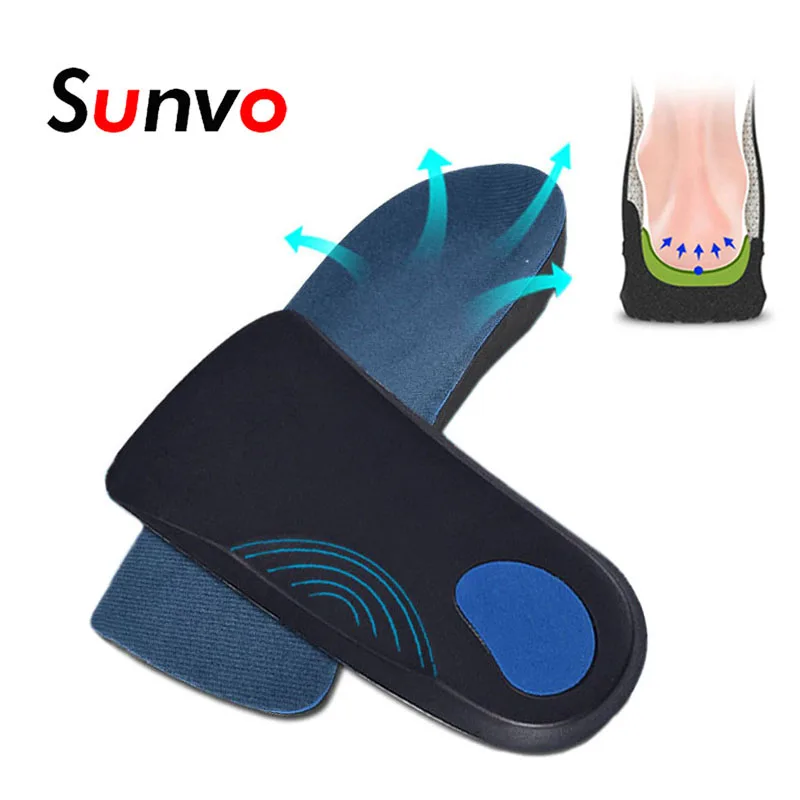 

Sunvo EVA Orthopedic Insoles Arch Support Casual Half Cushion for Flat Foot Shock-Absorbant Walking Breathable Shoes Insert Pads