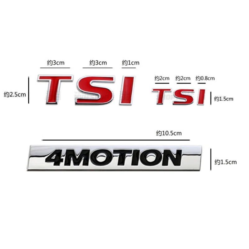 4 Движения бар TSI буквенная Эмблема Для VW автостайлинг багажник разрядки логотип для Volkswagen CC Sigatar Tiguan Passat Bora