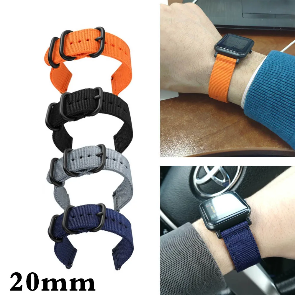 Холщовый ремешок на запястье Xiaomi huami Amazfit Bip BIT PACE Lite Молодежные часы для умного