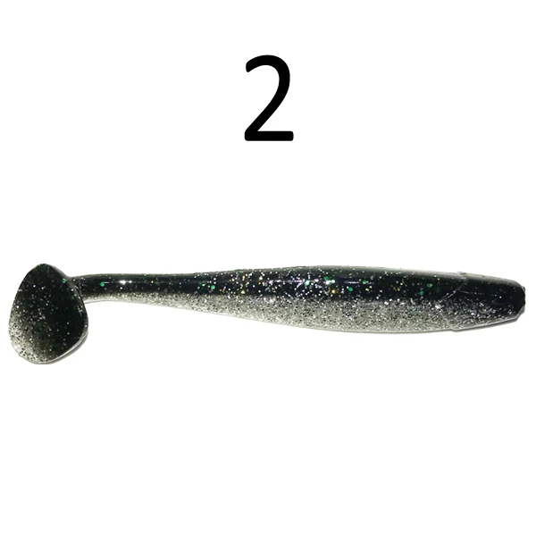 3 шт., 110 мм, 9 г, T Tail, большая Мягкая приманка, двойной цвет, силиконовая приманка для ловли гольяна, пластиковая приманка для рыбалки, воблеры KXY083 - Цвет: 2