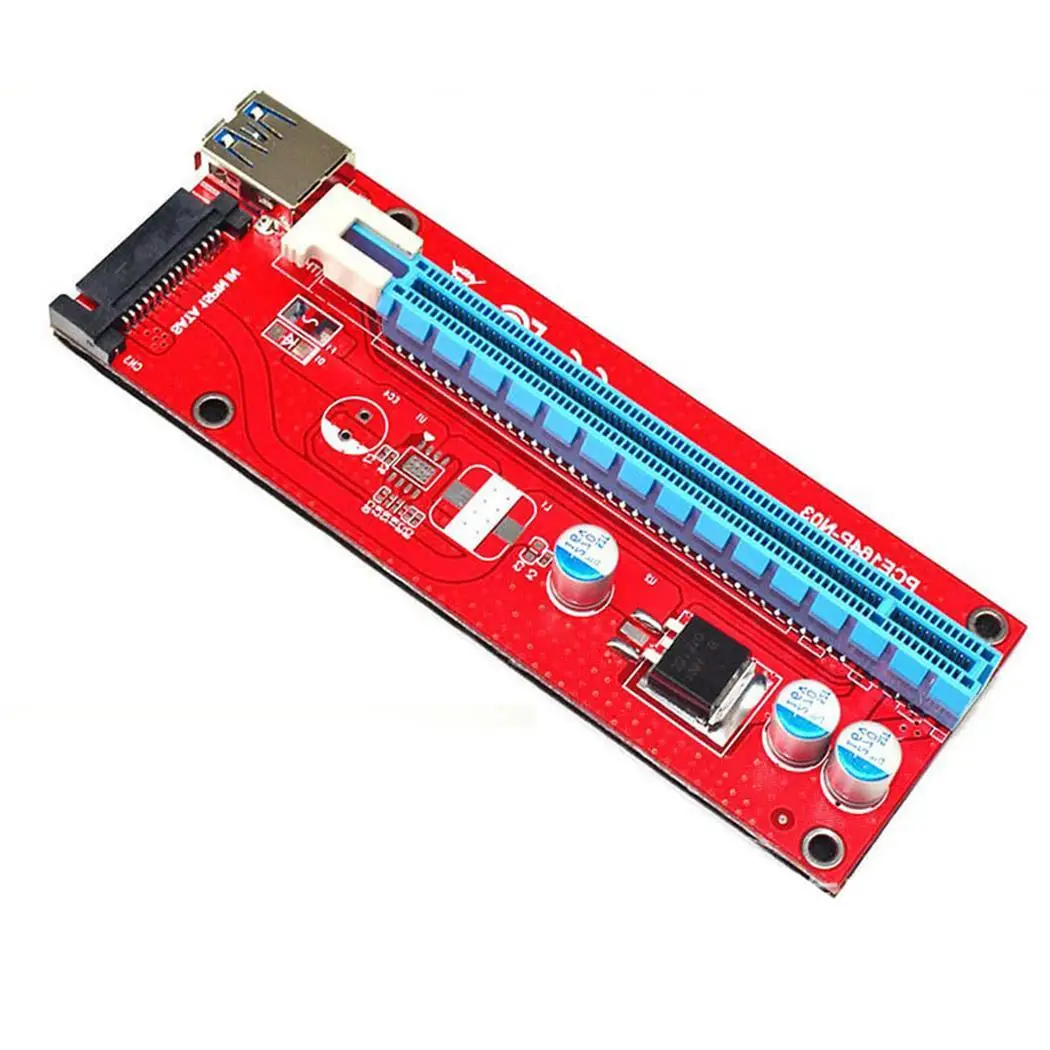 PCI-E Express 1x к 16x USB 3 0 Расширение SATA Riser Card PCIE X16 адаптер питания x1 удлинитель