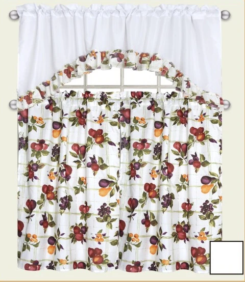 3 шт. набор кухонных занавесок из микрофибры с принтом фруктов|kitchen curtains fruit|curtain