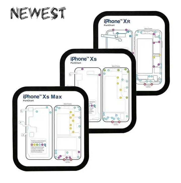 Профессиональная направляющая для iPhone XsMax XR XS X 8P 8 7 7P 6 6s 6p 6sp 12 шт. магнитный коврик