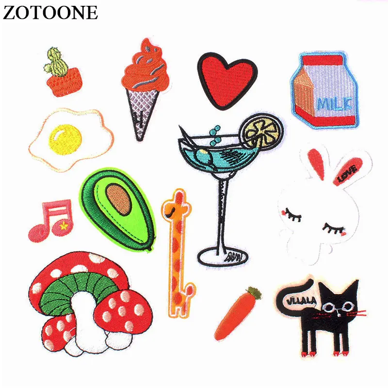 ZOTOONE фрукты овощи молоко вышивка утюгом патчи для одежды детская одежда