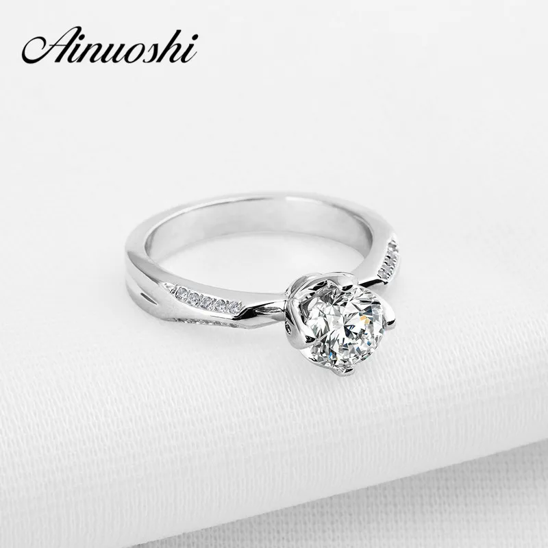 AINUOSHI Sona кольцо с пасьянсом роскошное Настоящее серебро 925 пробы оптовая продажа