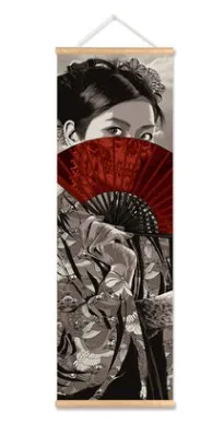 3 Картины на холсте Ukiyo-e Samuri HD плакат картины гостиная украшение Темный Готический стимпанк живопись кафе бар Настенный декор искусство - Цвет: 3