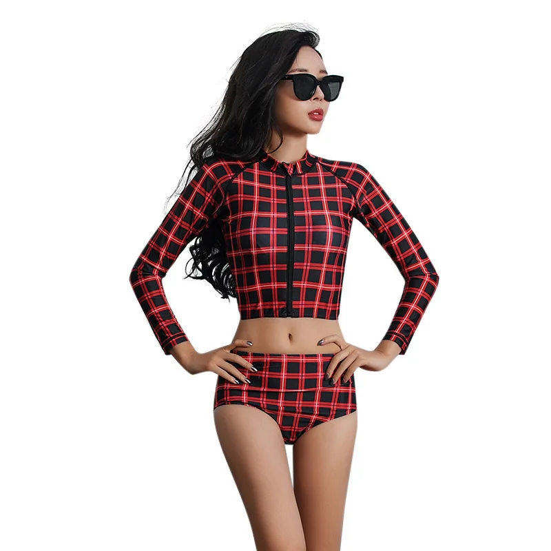 Long Sleeve Swimwear Women Bathing Suit Womens Rashguard Swim Wear Diving Surf Rash Guard Plus Size Swimsuit Suis Beach Sport | Спорт и
