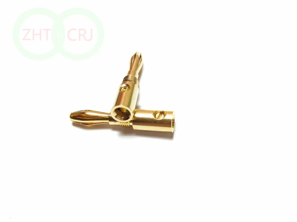 2 шт. аудиоразъем Nakamichi 24K Gold динамик 4 мм|Соединители| |