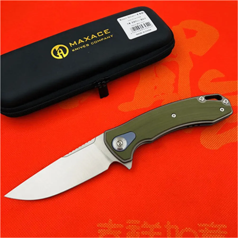 Maxace сбалансированные ножи G10 Ручка M390 сталь атласная папка Открытый Кемпинг рыболовные инструменты