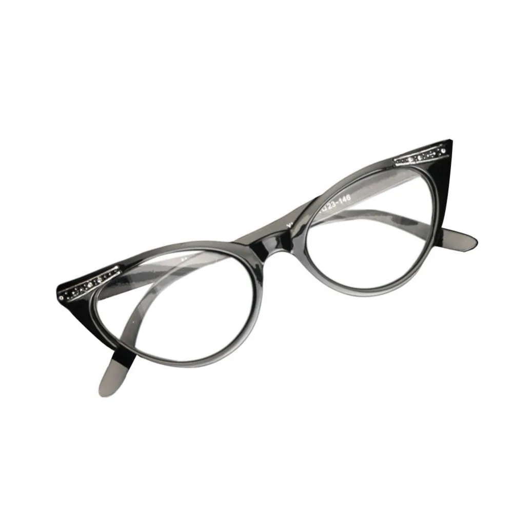 Очки для дальнозоркости Ретро стиль кошачий глаз 80 s модные очки чтения стразы