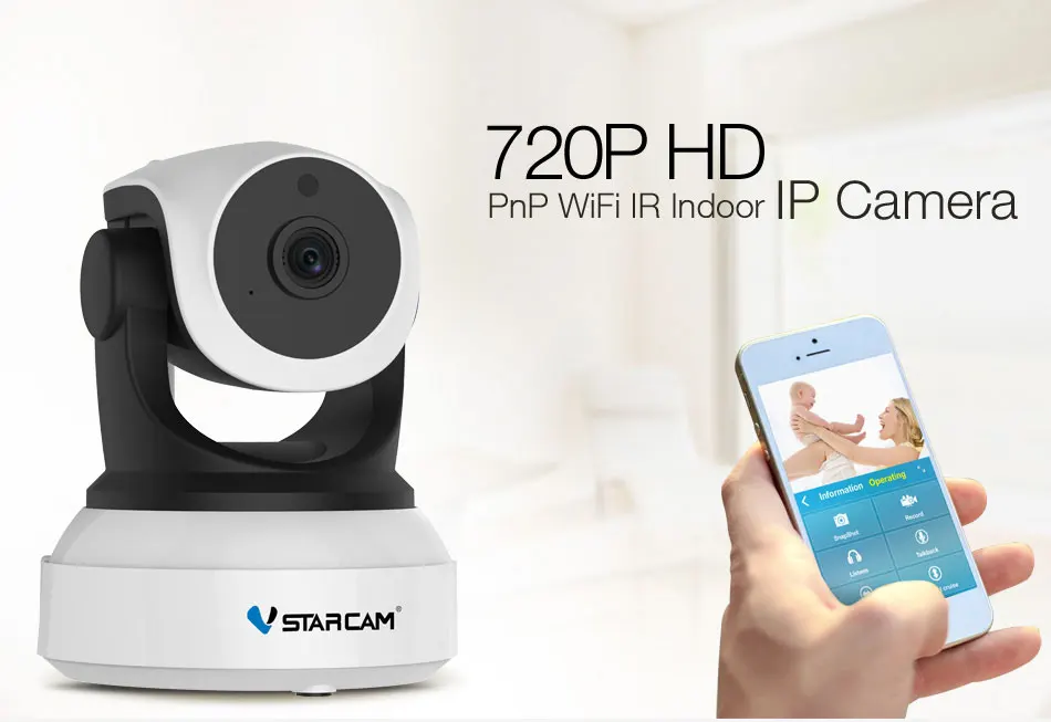 VStarcam 1 NVR 8CH+ 4 шт C7824WIP 720P HD Беспроводная ip-камера ИК ночного видения аудио запись Сеть CCTV Крытая ip-камера