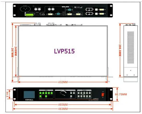 VDWALL RGB светодиодный дисплей HD LVP515 светодиодные видео процессор для большой экран