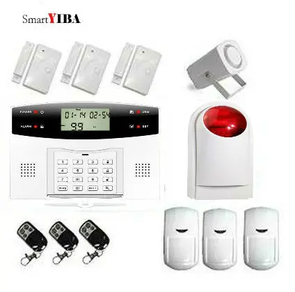 SmartYIBA Беспроводная GSM сигнализация + 3 шт. пульт дистанционного управления датчик