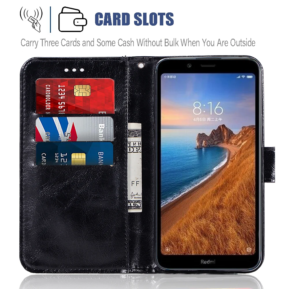 Magnet Flip Wallet Book Shockproof Phone Case Leather Cover On For Xiaomi Redmi 7A 7 A Redmi7A Redmi7 Global 3 16/32/64 GB Xiomi