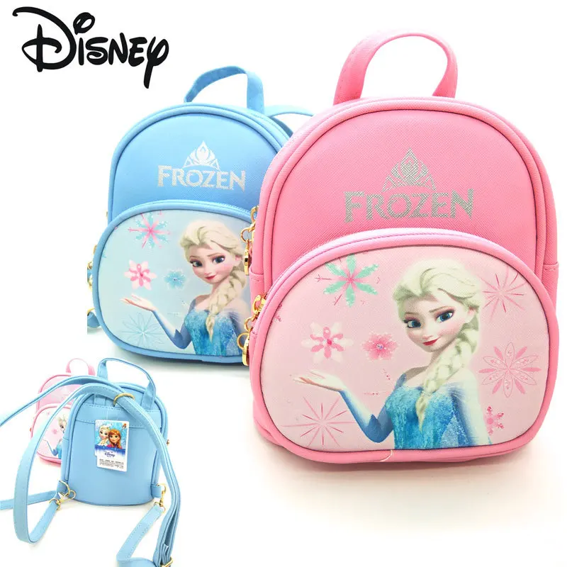 Disney cartoon princess Frozen Elsa Детский рюкзак через плечо сумка мессенджер для девочек из ПУ