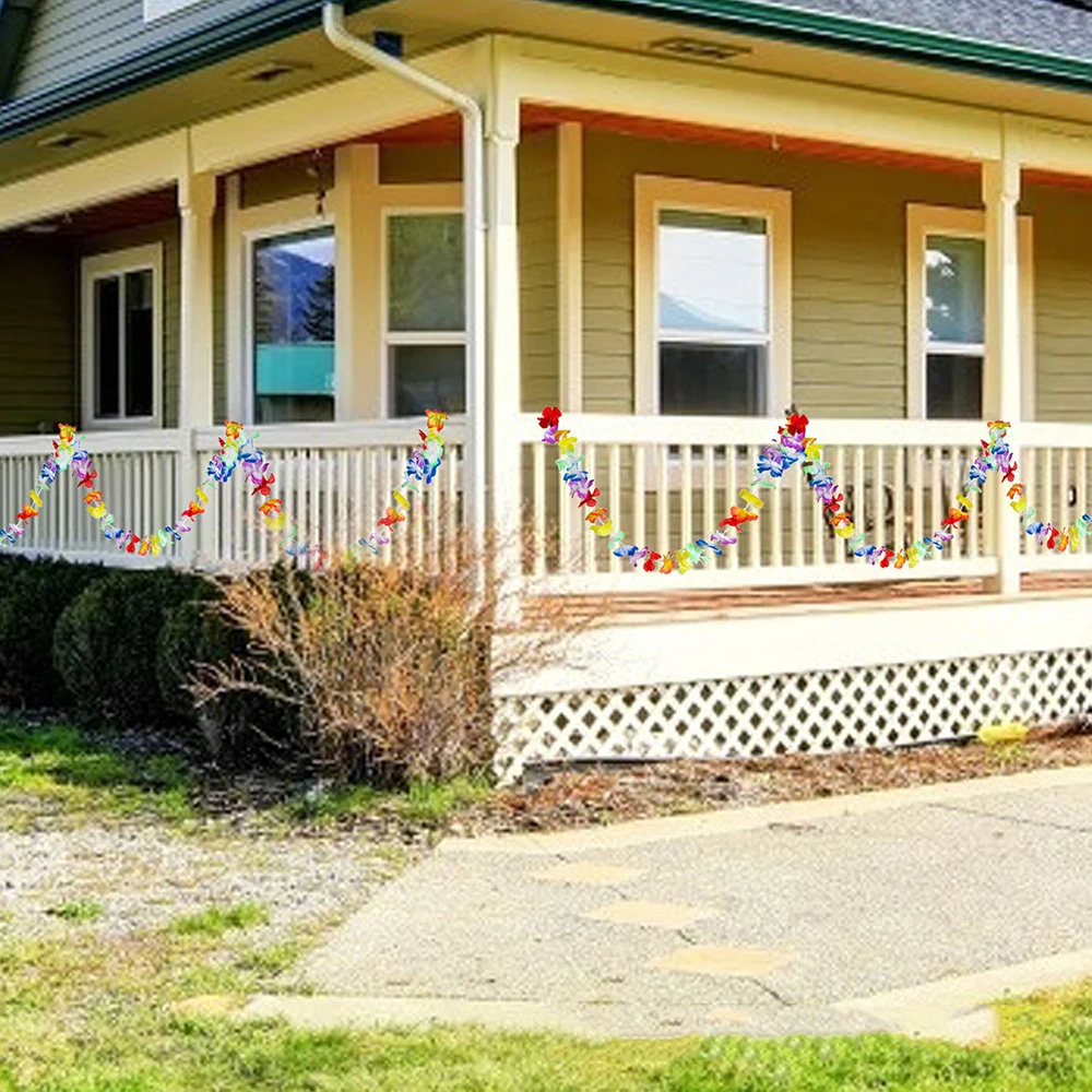 2019 Новый Гавайский цветок леев гирлянды Цепочки и ожерелья нарядное платье