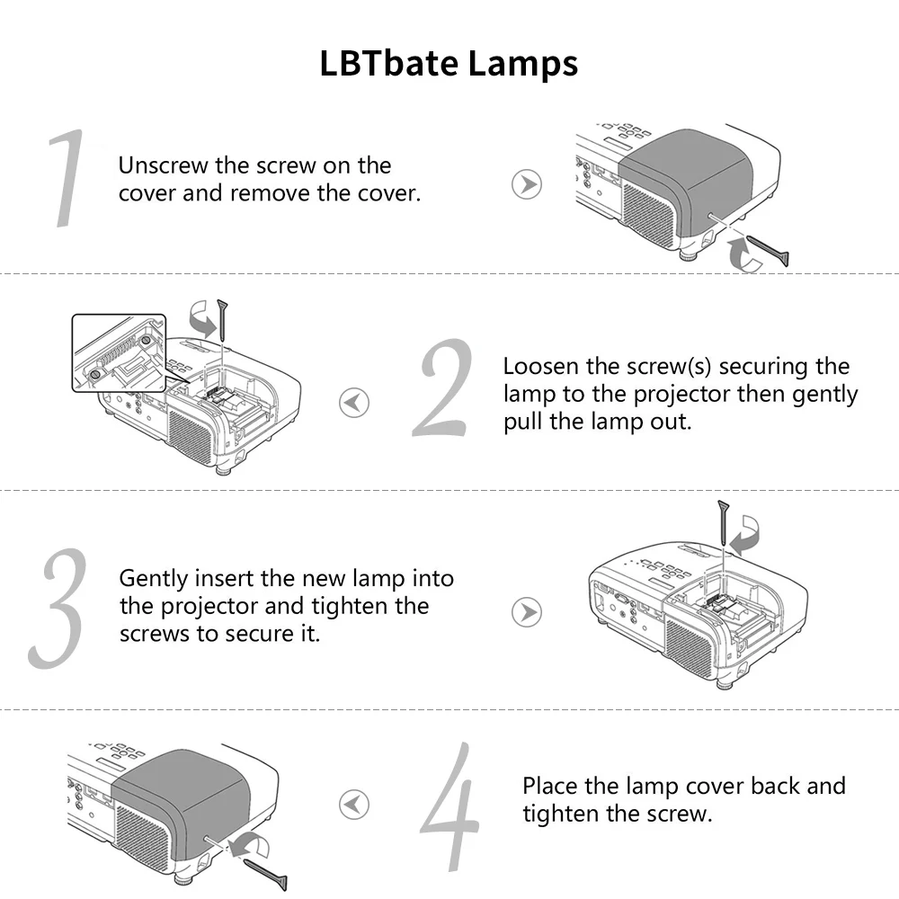 

HAPPYBATE ELPLP67 Projector lamp with Housing for EH-TW470C,EH-TW490C H518A MG-50 H429A H428A H435C VS210 H433A EH-TW480 VS220