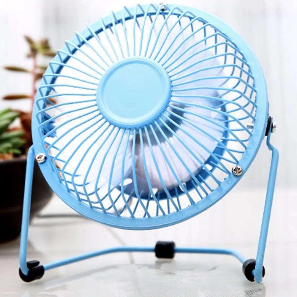 Mini Portable USB Fan Desk Cooling Fan Quiet Summer Tablet Fan Home Office Use For Computer Laptop PC Plug& Play Metal Cooler
