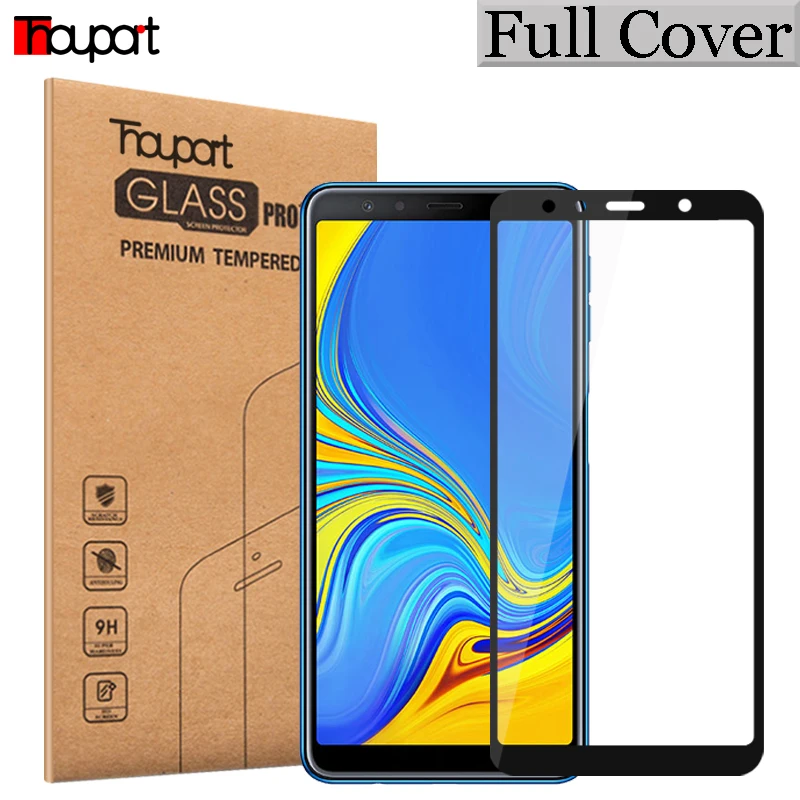 Full Tempered Glass For Samsung Galaxy A7 2018 Film Screen Protector 2017 2016 | Мобильные телефоны и аксессуары