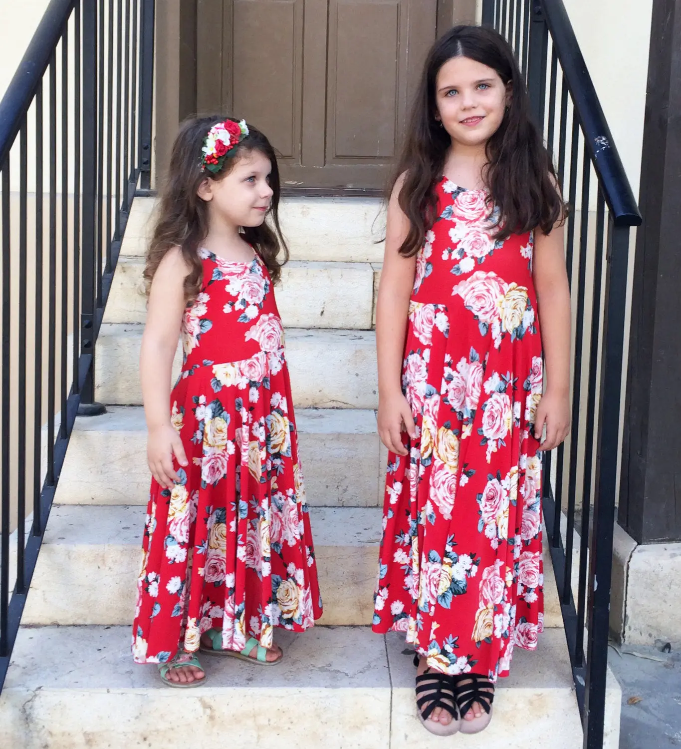 2017 Summer Mother and Daughter Dress Family Match Clothes Women Floral Skirt Toddler Kids Outfits Sundress | Мать и ребенок