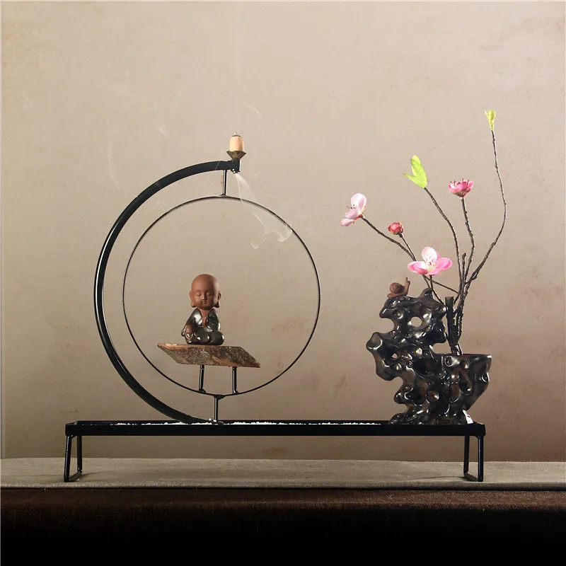 Керамическая горелка для благовоний в китайском стиле цветочный горшок ваза