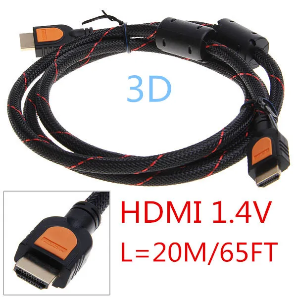 Желтый Kinfe лучшее качество позолоченный HDMI кабель адаптер для HDTV 1080p высокая