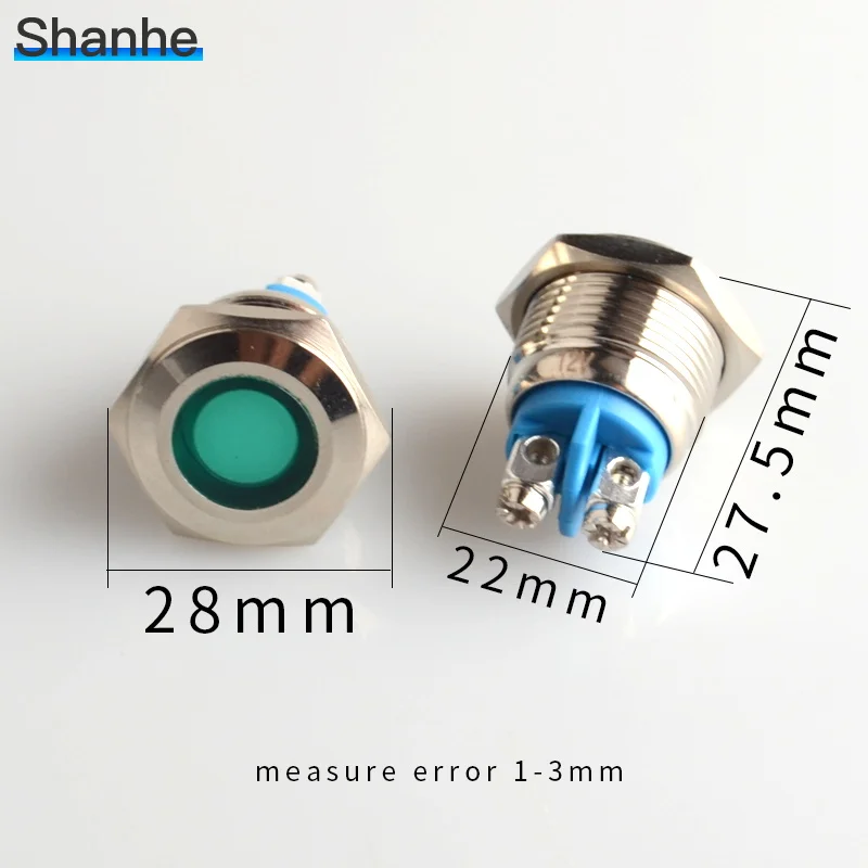 22mm Car Boat LED RV Dash Panel Warning Indicator Pilot Light often work with push button switch | Обустройство дома