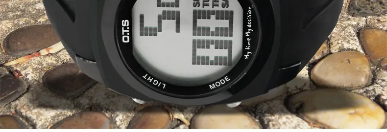 Бренд OTS креативный большой номер стиль Мужские Relojes Спорт Водонепроницаемый AlarmLED цифровые модные часы Relogio Masculino