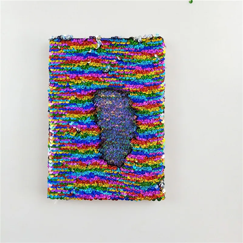 Rainbow silver Цветной блокнот с блестками, креативные канцелярские принадлежности, дневник, блокнот с блестками, блокнот для школы, офиса, канцелярские принадлежности, сделай сам, блокнот s - Цвет: Rainbow silver