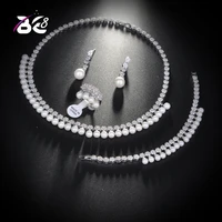 be 8 luxury sparking brilliant cubic zircon drop earring necklace heavy dinner jewelry set wedding bridal dress accessories s155