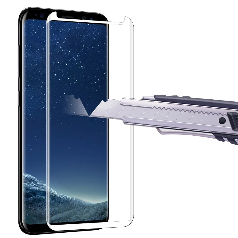 защитное стекло на самсунг s8 3D изогнутые полное покрытие закаленное Стекло Экран
