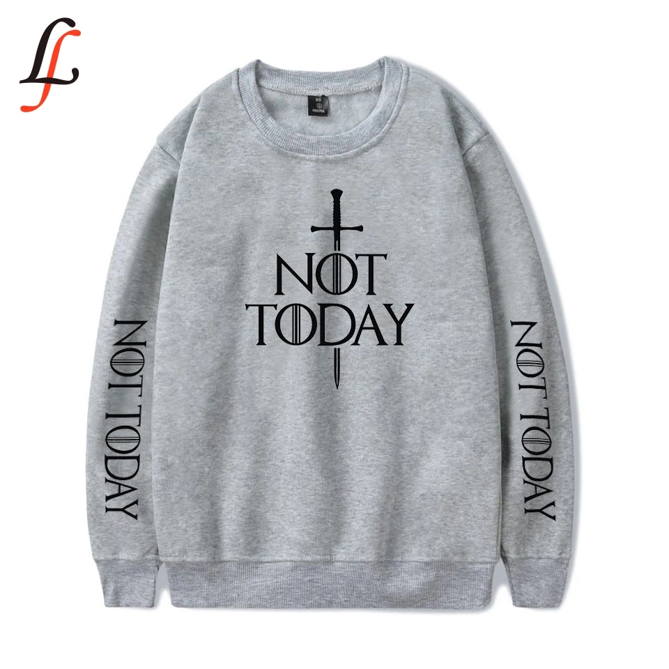 Arya Stark-Not Today хит продаж толстовки с длинными рукавами круглым вырезом Harajuku